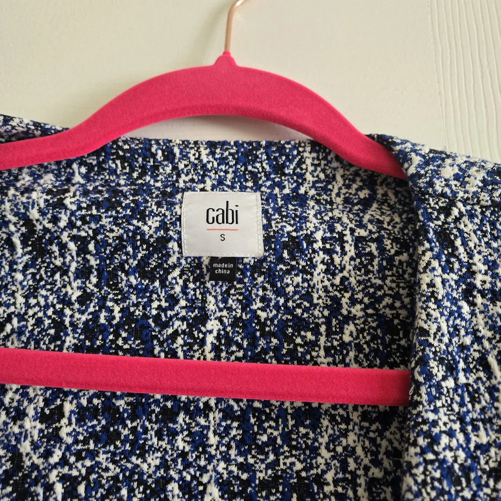 CAbi Navy and Black Houndstooth Blazer - Picture 2 of 3